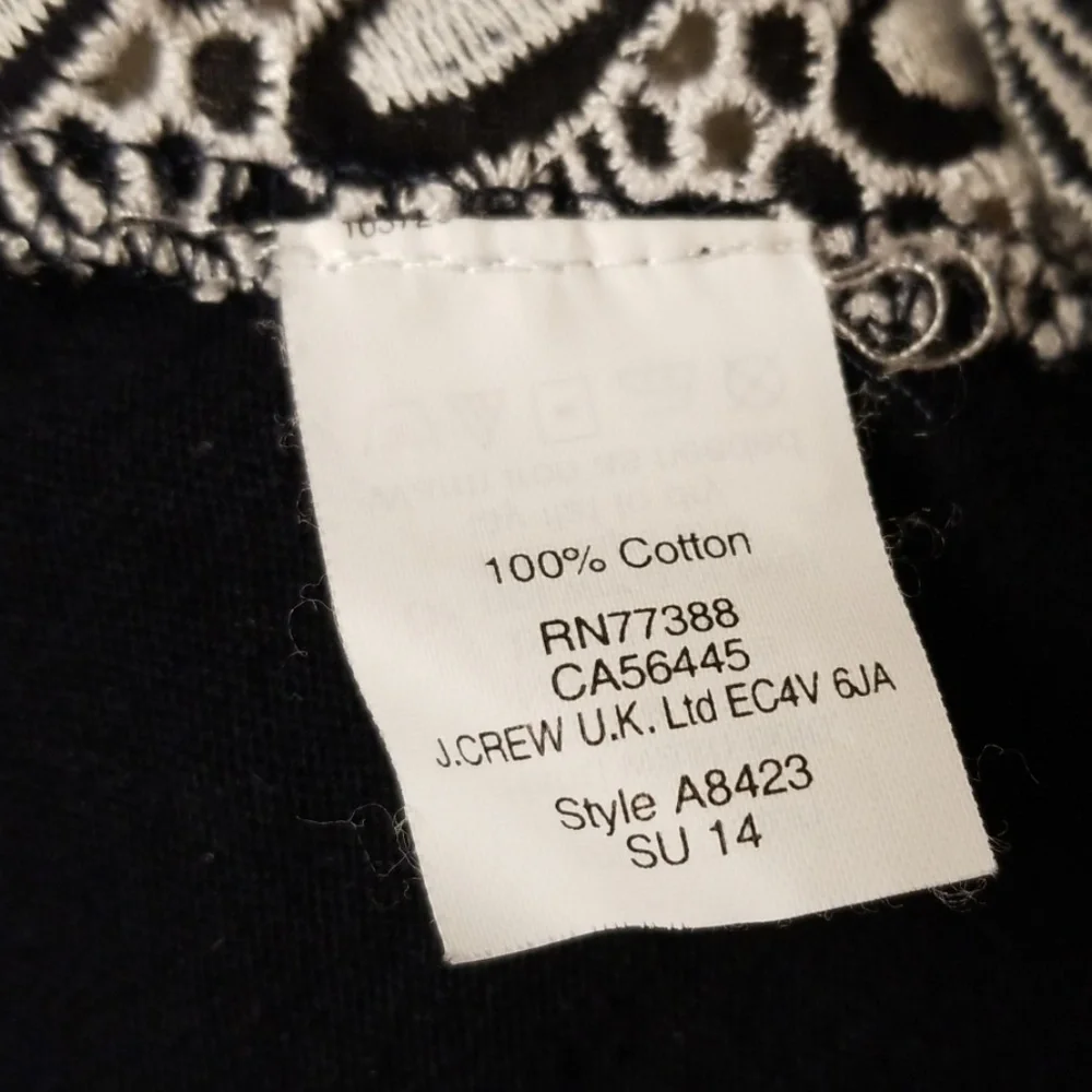 J. Crew paisley eyelet top